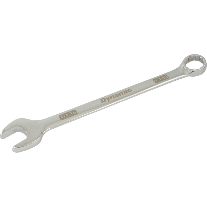 Dynamic 12 Point, Mirror Chrome Finish, SAE Combination Wrenches