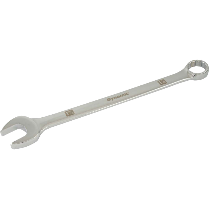 Dynamic 12 Point, Mirror Chrome Finish, SAE Combination Wrenches