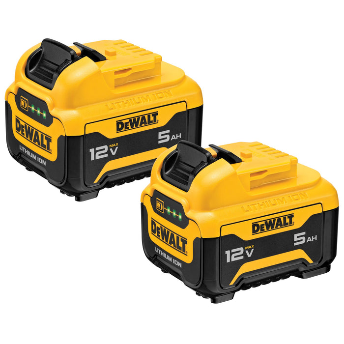 DeWalt 12V MAX 5.0Ah Lithium-Ion Battery (2 Pack)