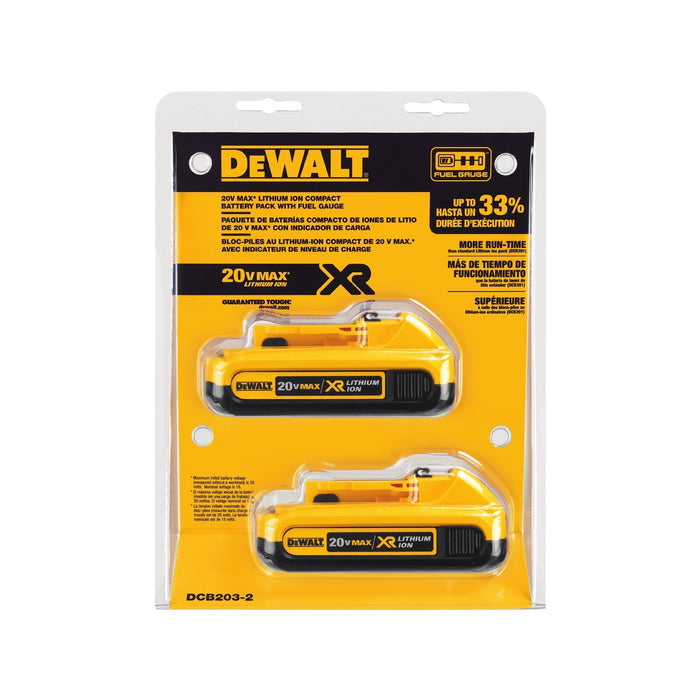 DeWalt 2PK 20V MAX Compact Li-Ion Battery - 2.0Ah