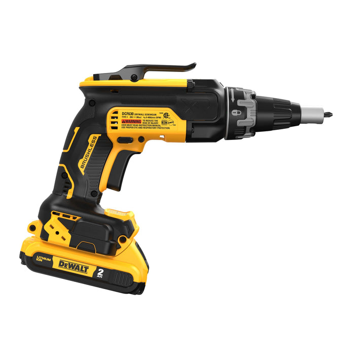 DeWalt DCF630D2 20V MAX XR® Brushless Drywall Screw Gun Kit