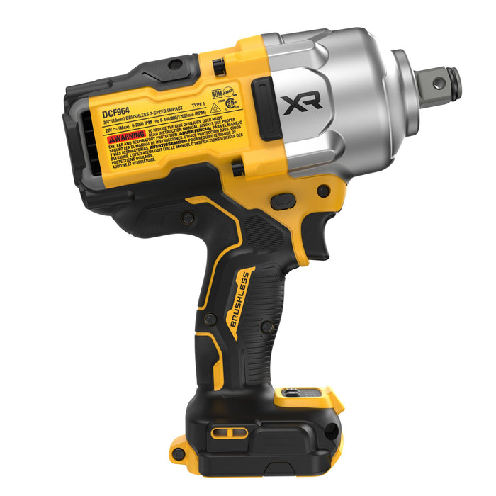 DeWalt 20V MAX XR® Brushless Cordless 3/4" High Torque Impact Wrench w/ Hog Ring Anvil - Tool Only