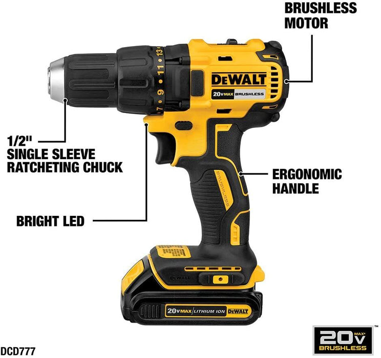 DeWalt 20V MAX Compact Brushless Drill/Driver & Impact Driver Combo Kit