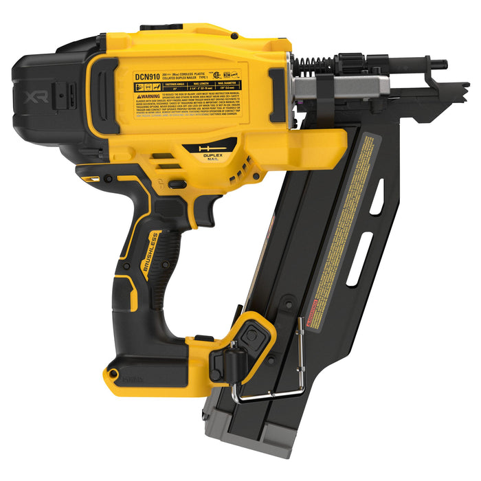 DeWalt 20V MAX XR Brushless 21 Degree Plastic Collated Duplex Nailer - Tool Only
