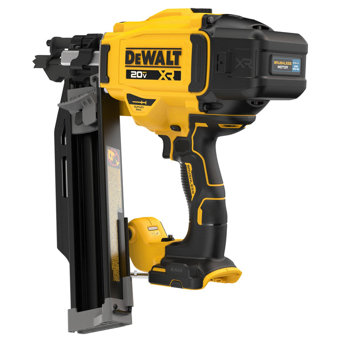 DeWalt 20V MAX XR Brushless 21 Degree Plastic Collated Duplex Nailer - Tool Only