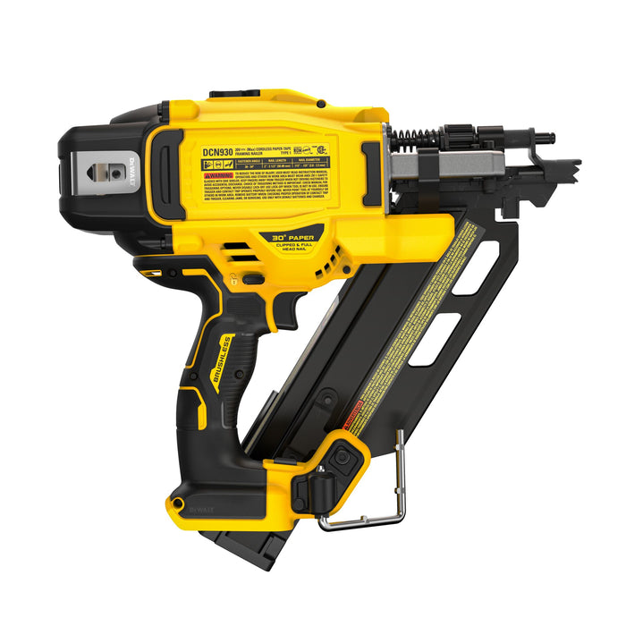 Dewalt 20V MAX XR 30° Brushless Cordless Paper Collated Framing Nailer - Tool Only