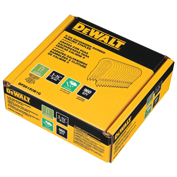 DeWalt 9 Ga Galvanized Barbed Fencing Staples (Box of 960)