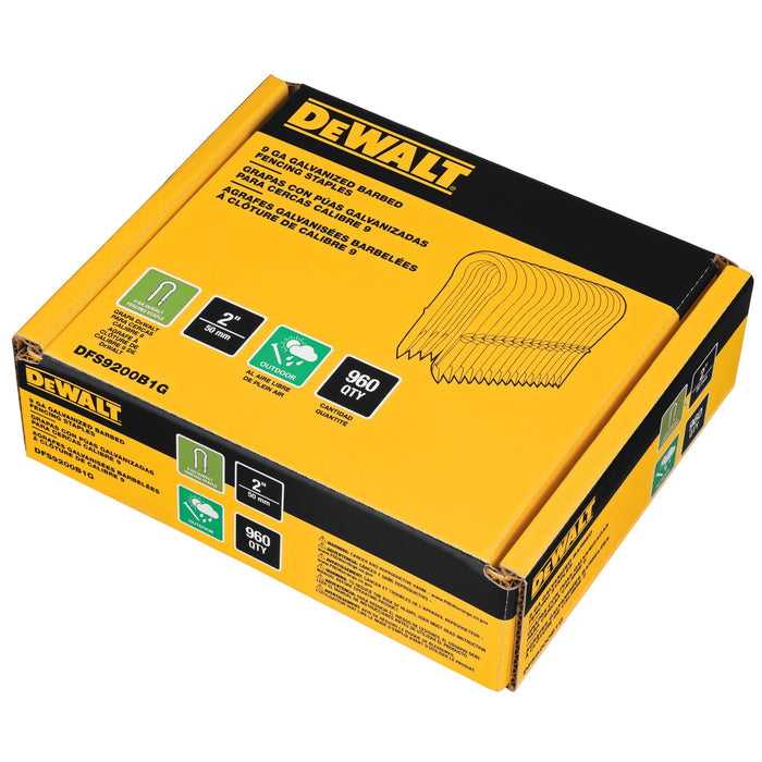 DeWalt 9 Ga Galvanized Barbed Fencing Staples (Box of 960)
