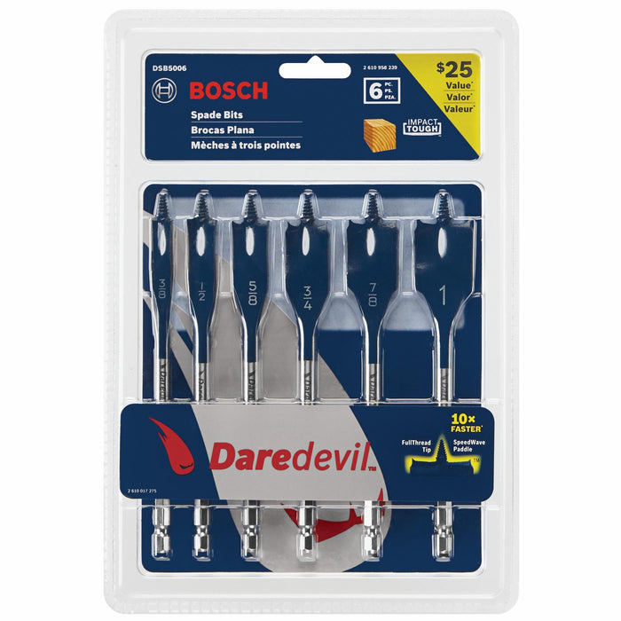 Bosch 6 pc. Daredevil™ Standard Spade Bit Set