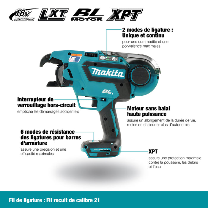 Makita 18V LXT Brushless Rebar Tying Tool - Tool Only