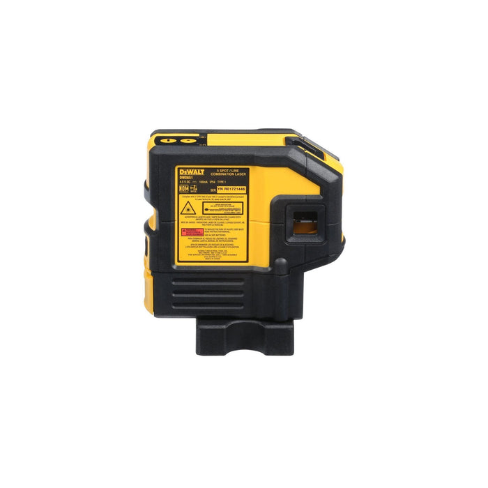 DeWalt Red Self-Leveling 5-Spot & Horizontal Line Laser Level