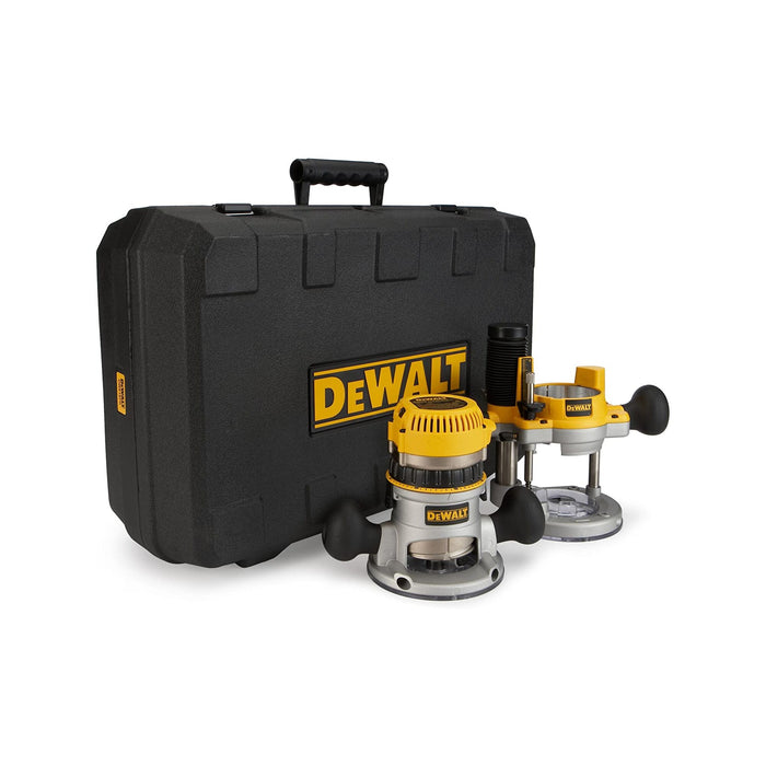 DeWalt 2-1/4 HP EVS Fixed Base/Plunge Router Combo Kit w/ Soft Start