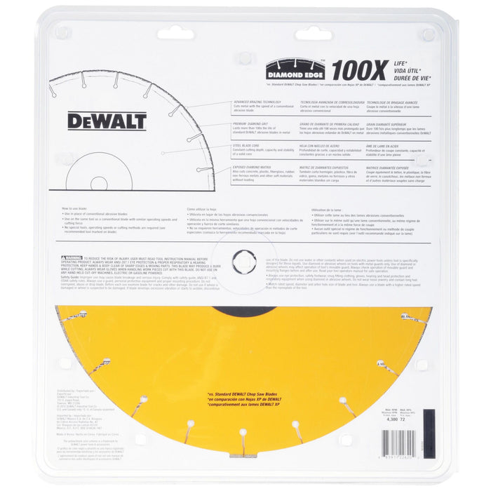 DeWalt Diamond Edge Chop Saw Blade - 14" x 1"