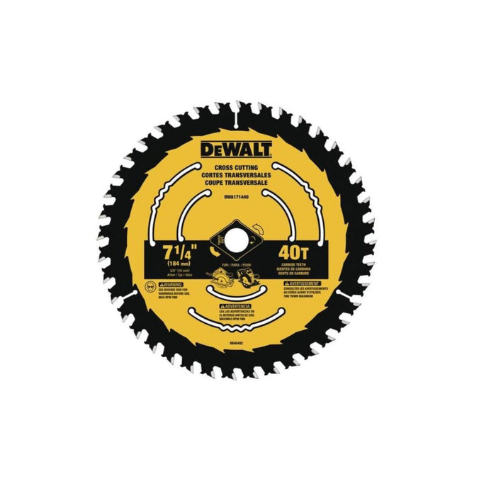 DeWalt 7-1/4" 40T Carbide Circular Saw Blade