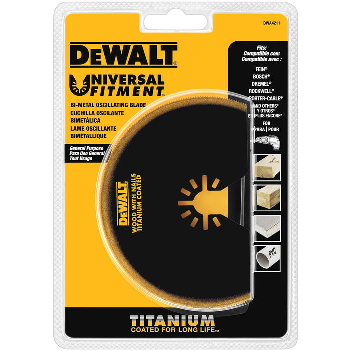 DeWalt 1-1/4" Oscillating Titanium Semicircle Blade