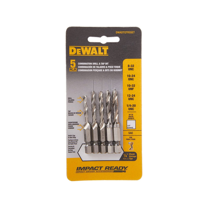 DeWalt 5 pc. 1/4" IMPACT READY® Drill Tap Set