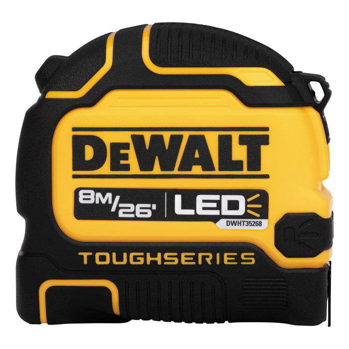 DeWalt TOUGHSERIES™ 8m/26ft Tape Measure w/ LED Light