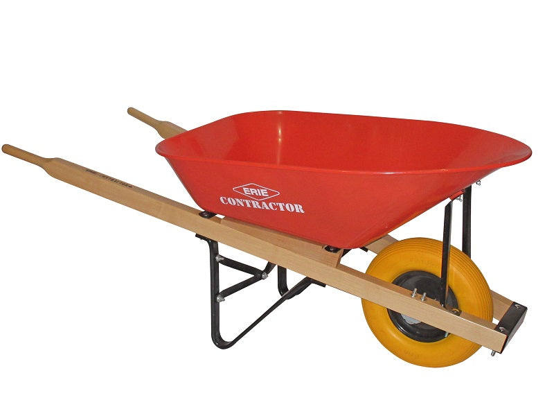 Erie E-1038 Contractor Grade Wheelbarrow w/ Flat Free Tire