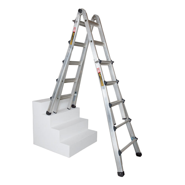 Metaltech Aluminium Multi Task Ladder (Grade 1A) - 21ft