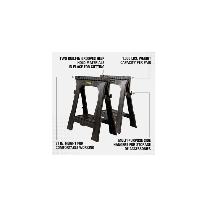 Stanley Folding Sawhorse Twin Pack