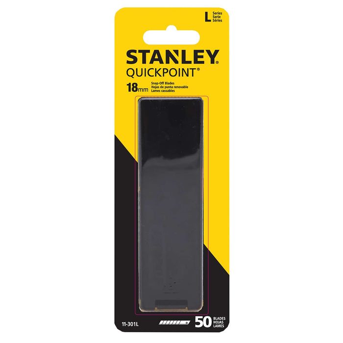 Stanley 50PK 18mm Quick-Point Snap-Off Blades w/ Dispeneser