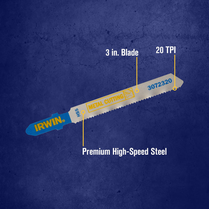 Irwin 2PK T-Shank 3" Bi-Metal Jig Saw Blades