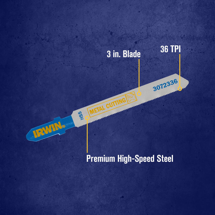 Irwin 2PK T-Shank 3" Bi-Metal Jig Saw Blades