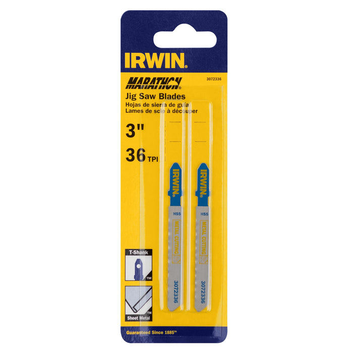 Irwin 2PK T-Shank 3" Bi-Metal Jig Saw Blades