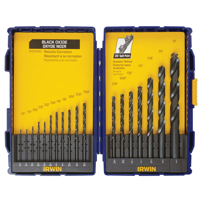 Irwin 18 pc. Black Oxide Metal Index Drill Bit Set