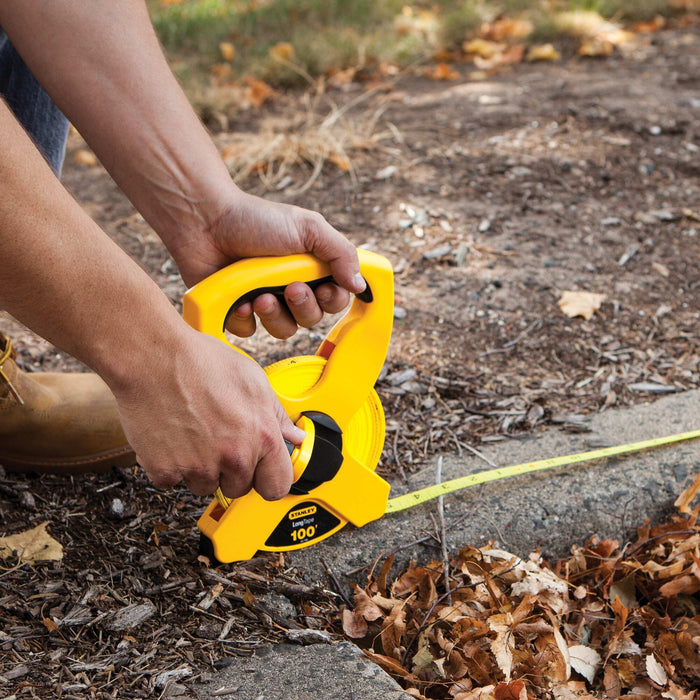 Stanley 100ft Open Reel Fibreglass Tape Measure