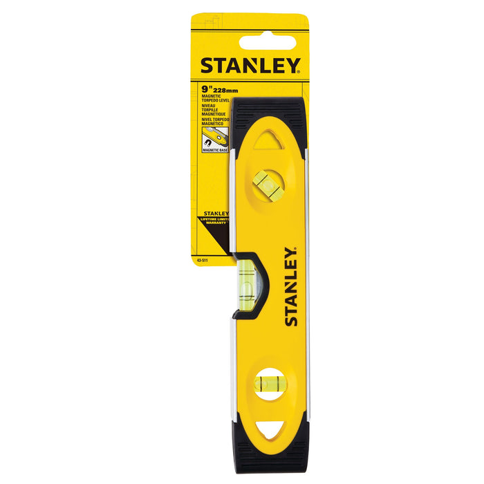 Stanley 9" (225mm) Shock-Resistant Magnetic Torpedo Level