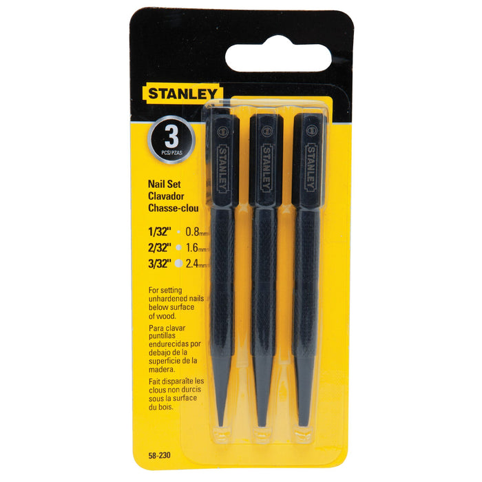 Stanley 3PC Nail Punch Set