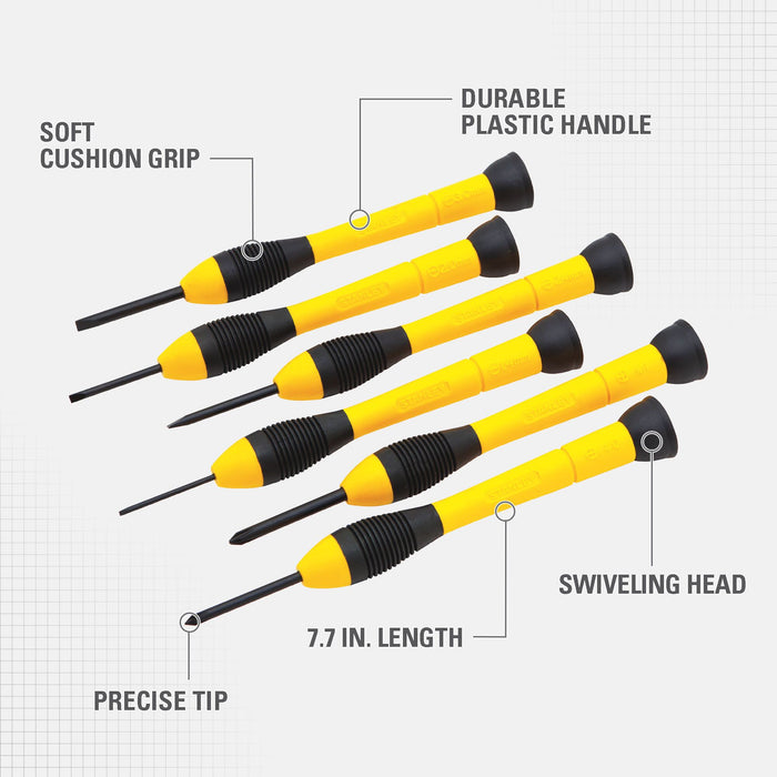 Stanley 6PC Precision Screwdriver Set