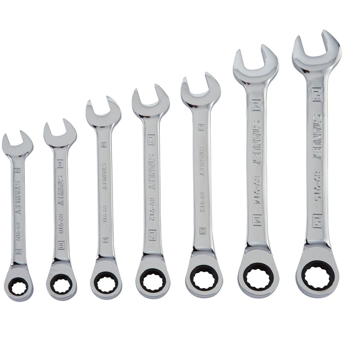 Stanley 7PC Ratchet Combination Wrench Set