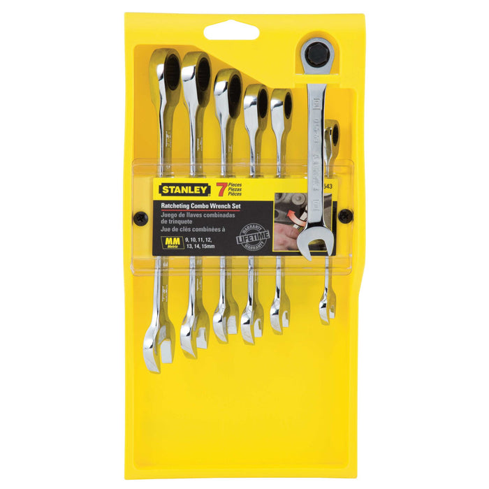 Stanley 7PC Ratchet Combination Wrench Set