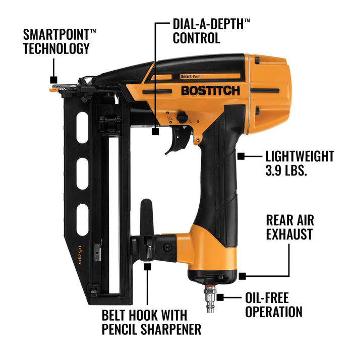 Bostitch Smart Point® 16 GA Finish Nailer Kit