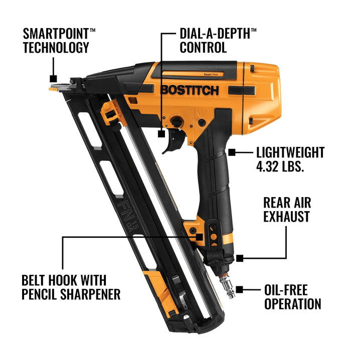 Bostitch Bostitch Smart Point® 15 GA “FN” Style Angle Finish Nailer Kit