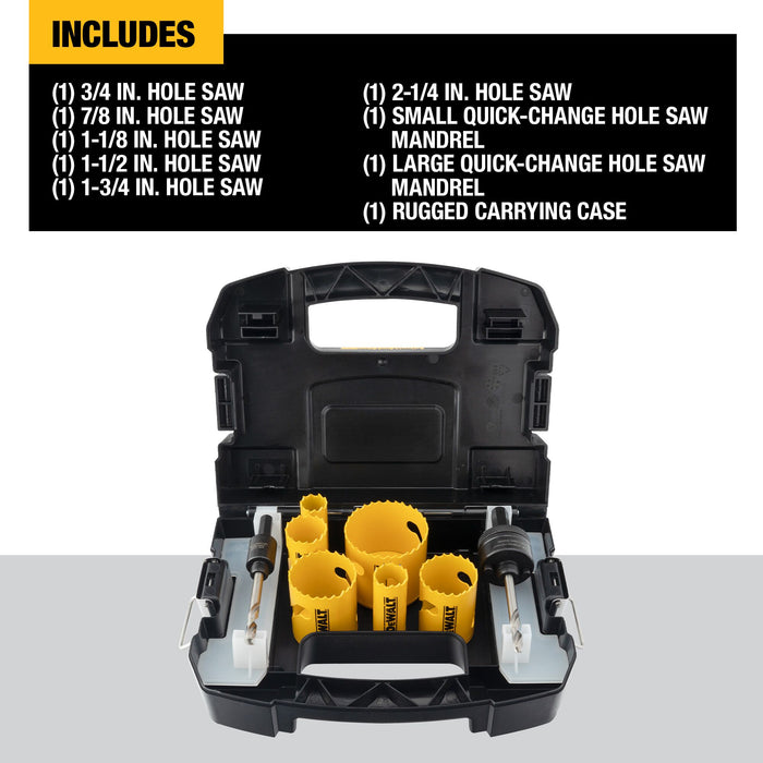 DeWalt Bi-Metal Hole Saw Kit