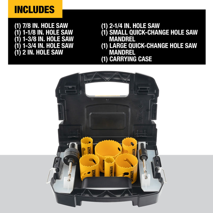 DeWalt Standard Electrician's Bi-Metal Hole Saw Kit