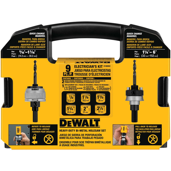 DeWalt Standard Electrician's Bi-Metal Hole Saw Kit