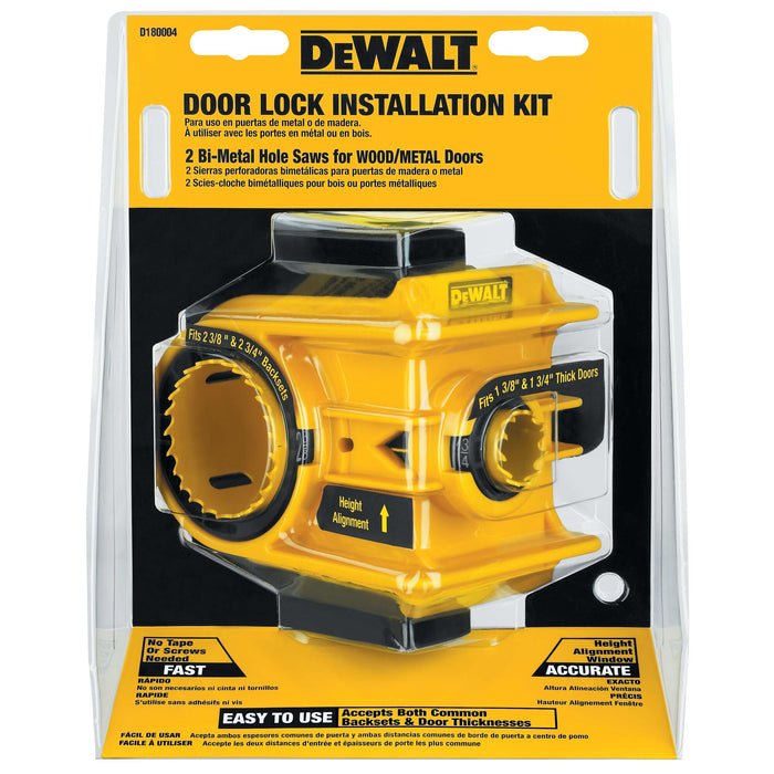 DeWalt 4-Piece Bi-Metal Door Lock Installation Kit