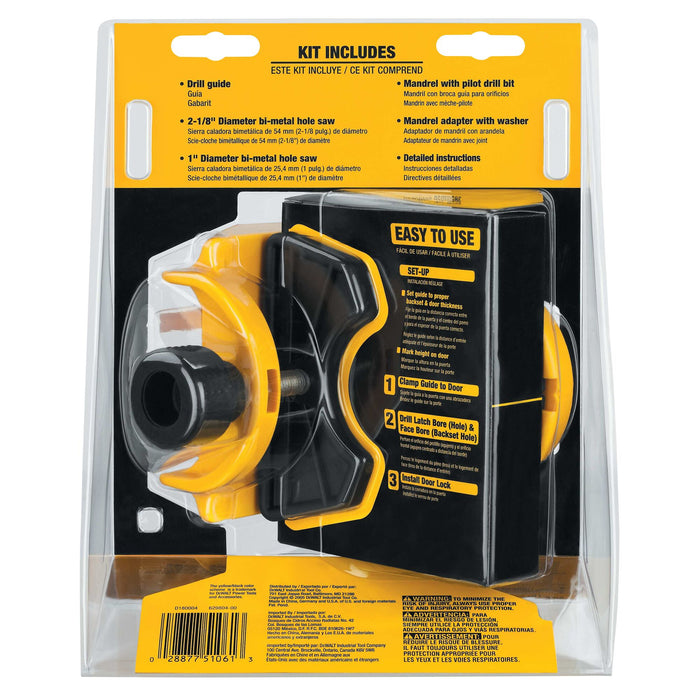 DeWalt 4-Piece Bi-Metal Door Lock Installation Kit