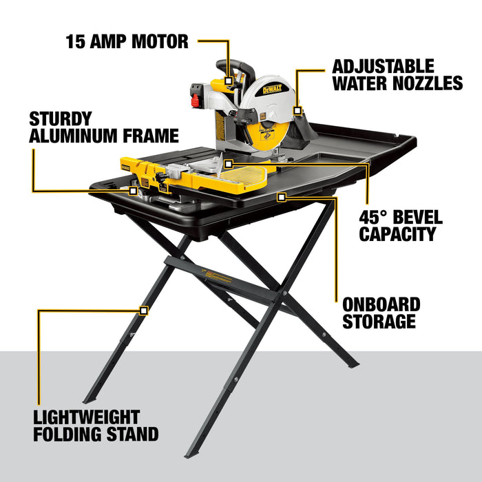 DeWalt 10" Wet Tile Saw With Stand