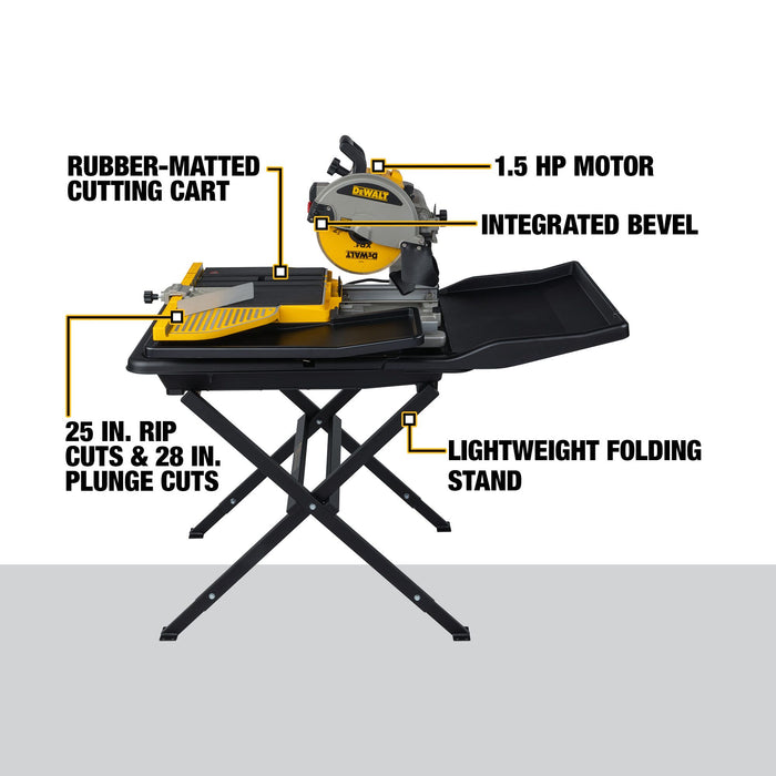 DeWalt 10" Wet Tile Saw With Stand