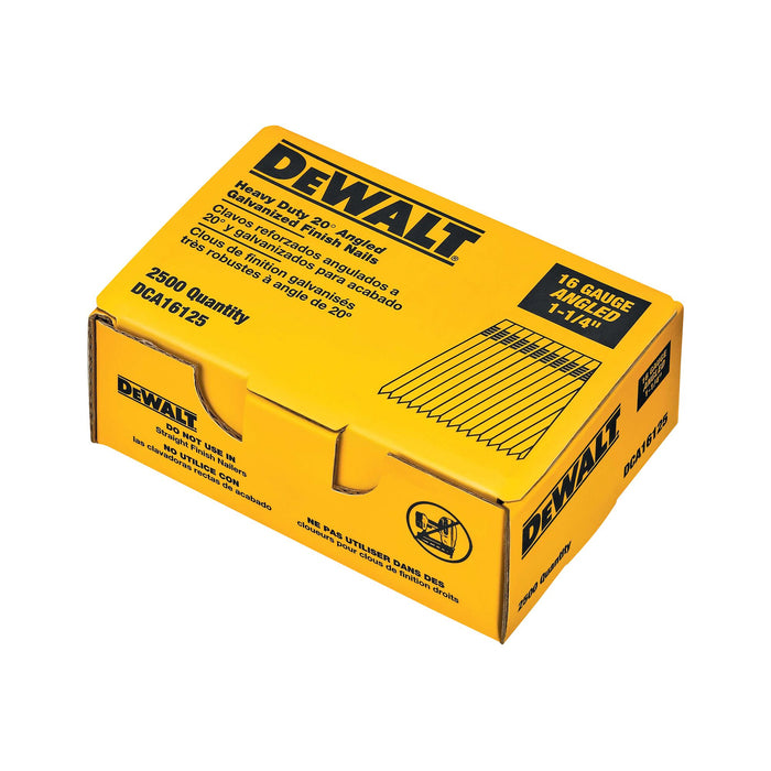 DeWalt 16G 20° Angled Finish Nails (2,500PK)