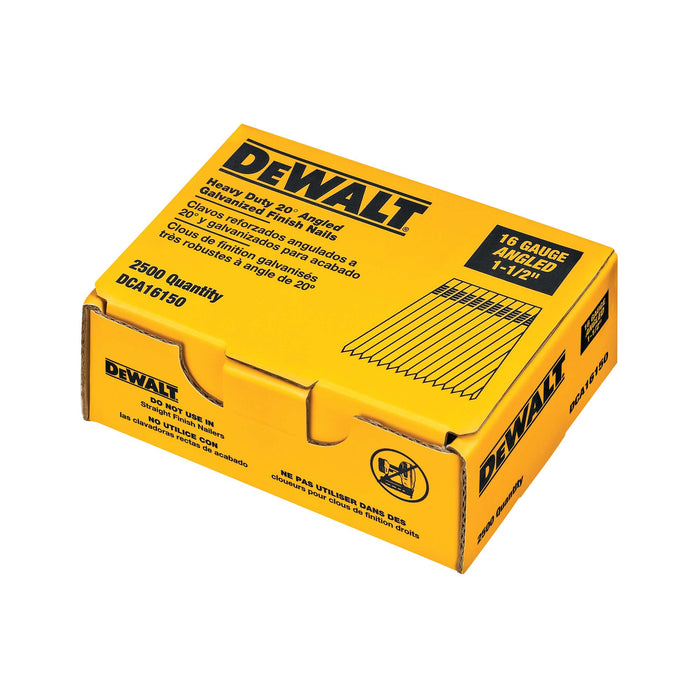 DeWalt 16G 20° Angled Finish Nails (2,500PK)