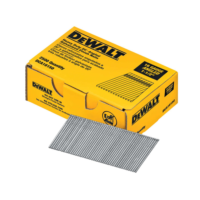 DeWalt 16G 20° Angled Finish Nails (2,500PK)