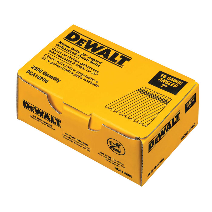 DeWalt 16G 20° Angled Finish Nails (2,500PK)