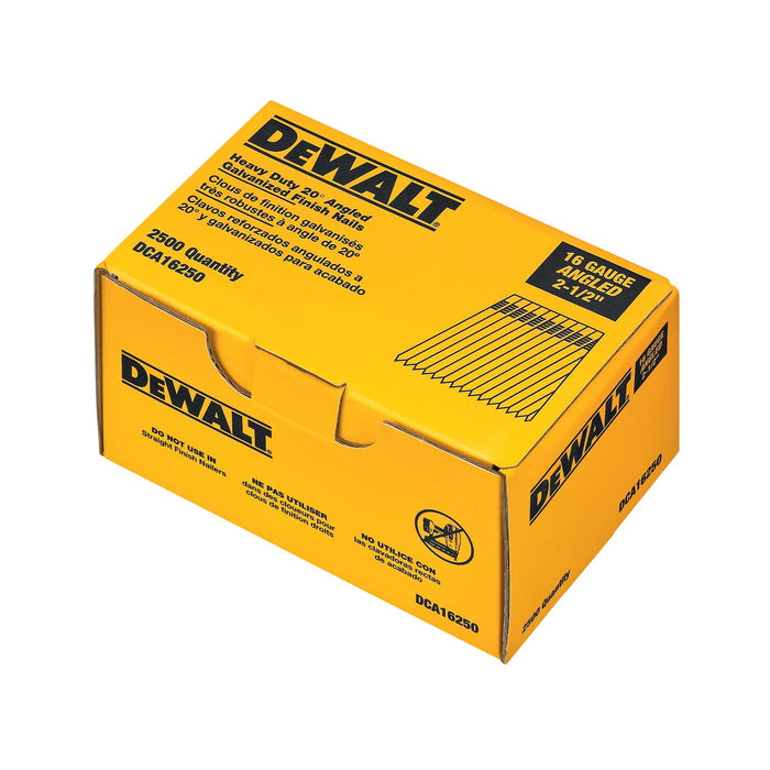 DeWalt 16G 20° Angled Finish Nails (2,500PK)