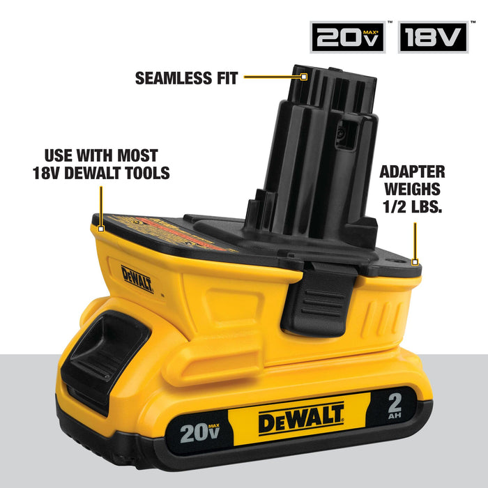 DeWalt 20V MAX Battery Adapter Kit For 18V Tools